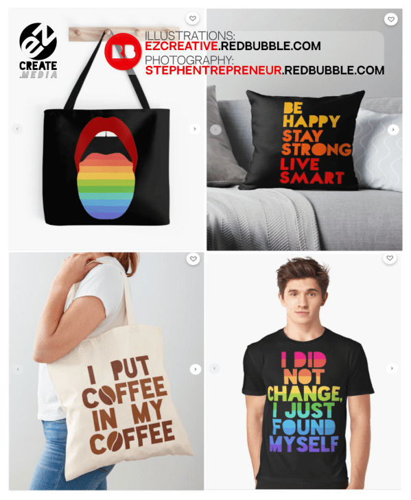 My Illustrations available on Redbubble.com