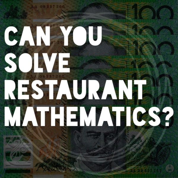 Can You Solve Restaurant Mathematics?