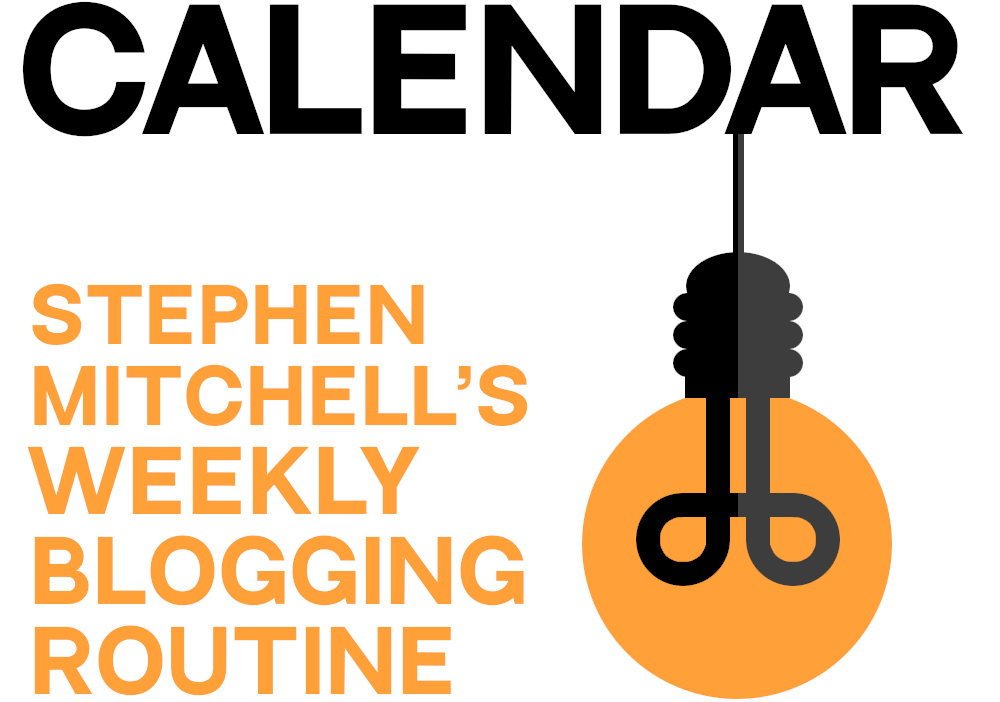 Calendar of Weekly Blogging Routine
